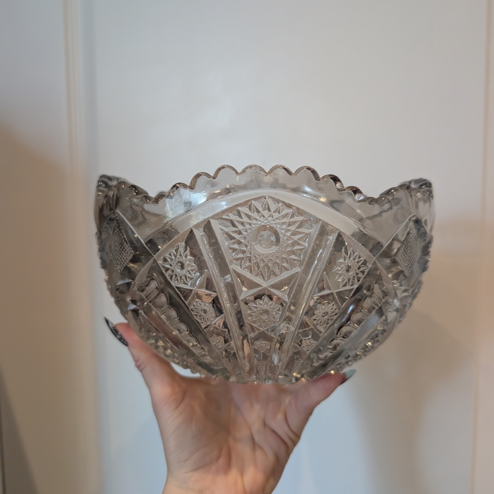 Elegant Cut Glass Bowl